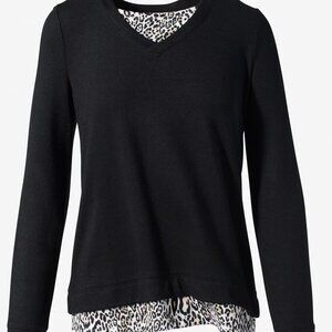 Chico's CoziSoft Classic Cheetah Double-Layer Tunic, Chico's size 0, Like New